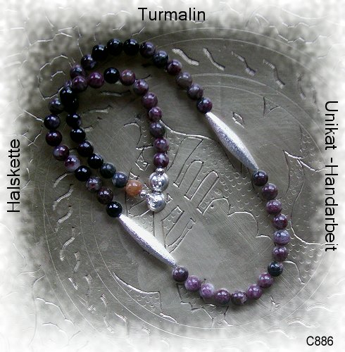  Edelsteinschmuck, traumhaft schne Turmalinkette