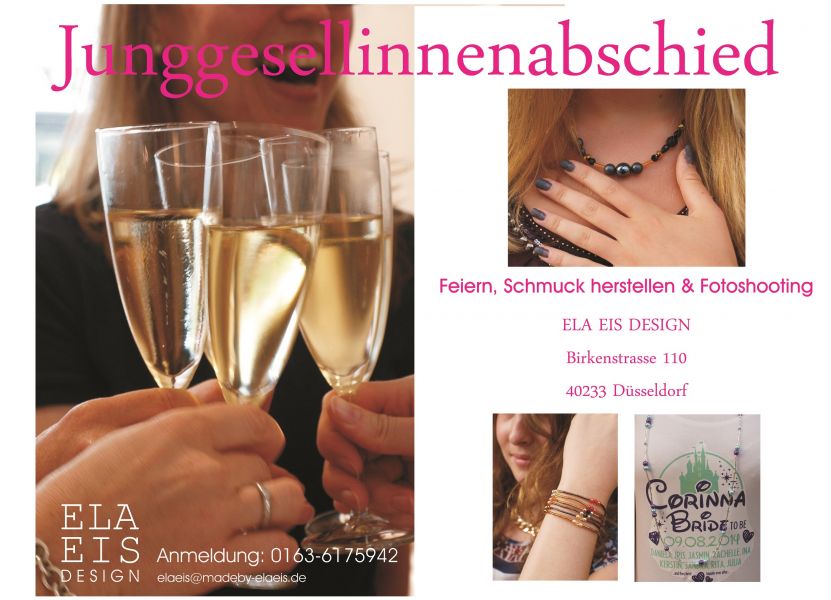 JGA, Junggesellinnenabschied, Schmuckkurs, Fotoshooting, Party, Dsseldorf, Ideen