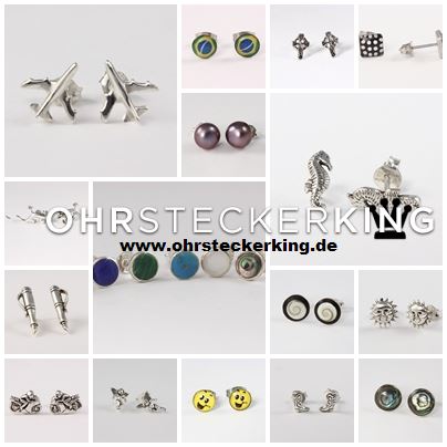 Ausgefallene Ohrstecker in Silber und Edelstahl