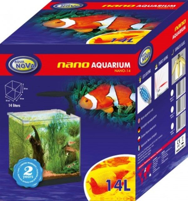 Nano Aquarium Set 10 Liter mit LED für Garnelen Krebse Schnecken Fische
