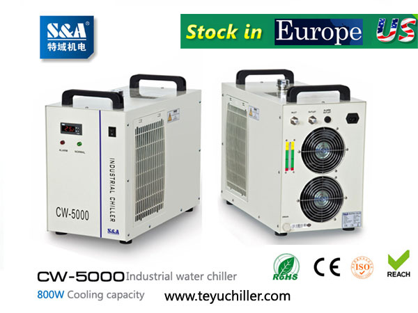 S&A CW-5000 water chiller for cooling dental CNC engraving machine