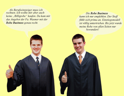 Wasmer-Roben für Juristen  - die Robe der Spitzenklasse für Richter und Rechtsanwälte