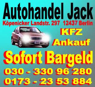 Autoankauf in Berlin & Umland / Jack Autohandel