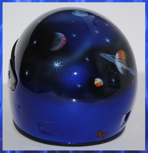 Airbrush! Helm-Design Weltall!